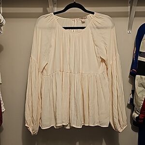 Forever 21 semi-sheer long sleeve blouse